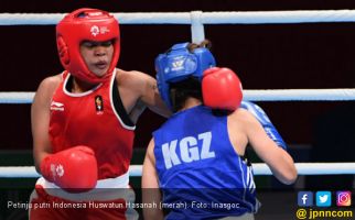 Hajar Petinju Kyrzistan, Hasanah Ke 8 Besar Asian Games 2018 - JPNN.com