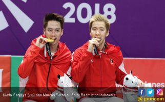 Marcus Fernaldi dan Kevin Sanjaya pun Menangis - JPNN.com