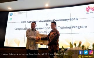 Huawei Indonesia Kembali Raih Zero Accident Award 2018 - JPNN.com