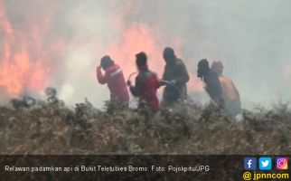 Relawan Turun Tangan Padamkan Api di Bukit Teletubies - JPNN.com