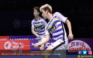 Gagal Hat-trick, Marcus / Kevin Sentil Hakim Servis - JPNN.com