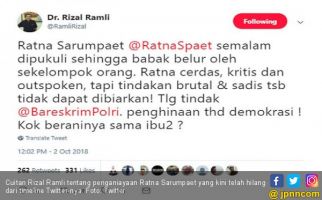 Ratna Sarumpaet Bohong, Rizal Ramli Hapus Cuitan di Twitter? - JPNN.com