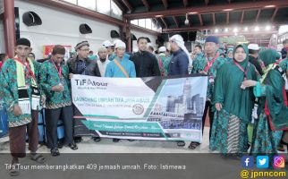 Berpedoman SIPATUH, Tifa Tour Berangkatkan 409 Jemaah Umrah - JPNN.com