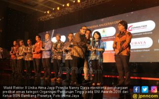 Raih Emas Ke-4 SNI Award 2018, Atma Jaya Bidik Platinum - JPNN.com