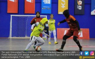 Tumbangkan UNJ, Putri UPI Juara LIMA Futsal Nationals 2018 - JPNN.com