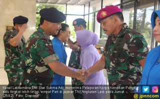 Kasal Terima Pelaporan Korps Kenaikan Pangkat 4 Pati TNI AL - JPNN.com