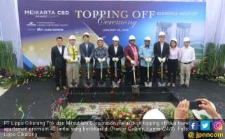 Lippo Cikarang & Mitsubishi Corporation Topping Off 2 Tower Apartemen - JPNN.com