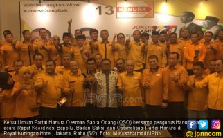 Dahysat! OSO Target Hanura Tiga Besar, Jokowi - Kiai Ma'ruf Menang - JPNN.com