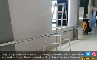 Astagfirullah, Tangga Lipat Berjalan Sendiri Saat Siang di RSUD Sekarwangi - JPNN.com