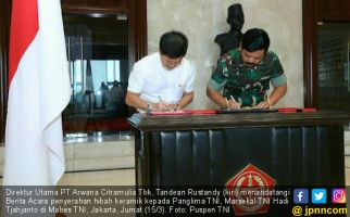 Terima Hibah Keramik, TNI Bakal Salurkan ke Masyarakat Lewat Program TMMD - JPNN.com