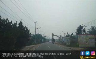 Kabut Asap Kebakaran Hutan dan Lahan Selimuti Kota Rengat - JPNN.com