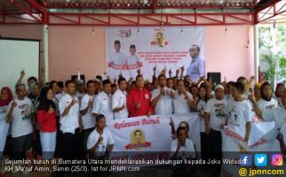 Ratusan Buruh Sumut Deklarasikan Dukungan ke Jokowi - Ma'ruf - JPNN.com