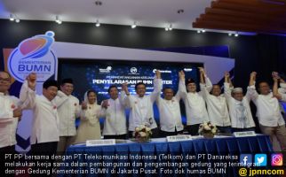 Bangun dan Kembangkan BUMN Center, PT PP - Telkom dan Danareksa Jalin Sinergi  - JPNN.com