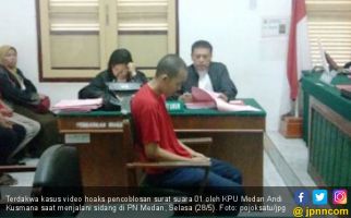 Penyebar Video Hoaks Surat Suara 01 Dicoblos di KPU Medan Diadili - JPNN.com
