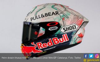 MotoGP Catalunya: Marc Marquez Pamer Helm Khusus Seri Kandang - JPNN.com