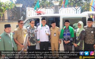 NU Peduli Lombok - Indomaret Serahkan Program kepada Penerima Manfaat - JPNN.com