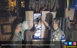 Satpol PP Kota Depok Sita 1.500 Botol Miras - JPNN.com