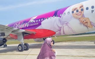 Wow! Wajah Shireen Sungkar Terpampang di Bodi Pesawat - JPNN.com