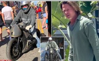 Keren, Brad Pitt Mengendarai Motor Custom saat Ikut Protes Kematian George Floyd - JPNN.com