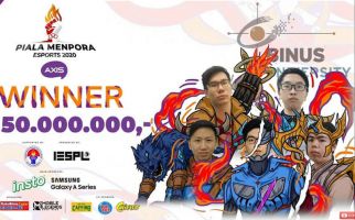 Tim Binus University Raih Juara Piala Menpora Esports 2020 Axis   - JPNN.com