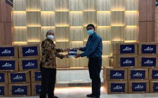 Cegah Penularan Covid-19, Aice Group Distribusikan Jutaan Masker Medis Shield - JPNN.com