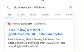 Lihat nih, Aldi Taher Sempat Ganti Nama Akunnya di Instagram jadi Ustaz KW - JPNN.com