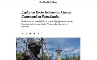 Pemberitaan Berbagai Media Asing soal Bom Bunuh Diri Sasar Katedral Makassar - JPNN.com