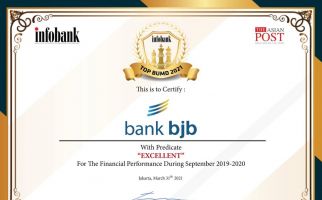 Bank BJB Sabet Penghargaan Infobank Top BUMD Award 2021 - JPNN.com