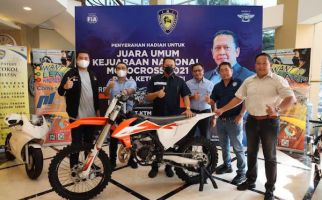 IMI Terima Motor Trail KTM 125 SX Untuk Juara Umum Kejurnas Motocross 2021 Piala Ketua MPR RI - JPNN.com