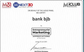 KPR Gaul Bank BJB Mendapat Penghargaan dari MarcPlus Inc - JPNN.com