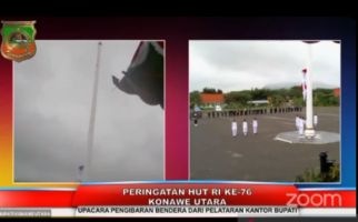 Bendera Merah Putih Jatuh di Pundak Paskibra, Anggota TNI-Polri Langsung Bergerak Cepat - JPNN.com