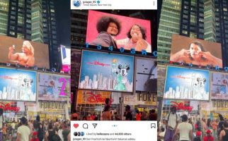 Usai Dihujat, Babe dan Marshel Mejeng di Times Square New York - JPNN.com