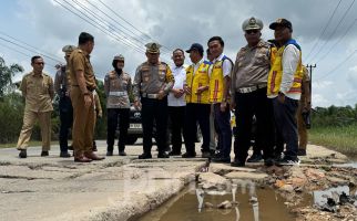 H-6 Lebaran Jalan Lintas Timur di Pelalawan Masih Belubang, BPJN Riau Minta Maaf   - JPNN.com