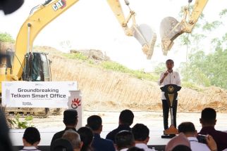 Jokowi Pimpin Groundbreaking Smart Office di IKN, Jadi Hub Telekomunikasi Nusantara - JPNN.com Bali