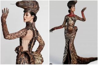 Bertema Komodo, Begini Estetisnya Gaun Ayu Maulida di Miss Universe 2020 - JPNN.com Jatim