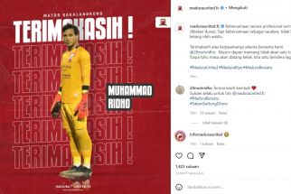 Madura United Ucapkan Perpisahan dengan Kiper M Ridho, Kalimatnya Menyentuh - JPNN.com Jatim
