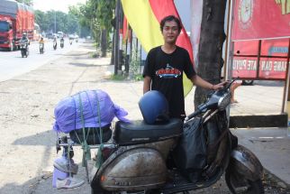 Mudik dari Tanggerang ke Bojonegoro Pakai Vespa, Wendi Hanya Terngiang Masakan Ibu - JPNN.com Jateng