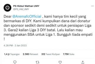 Arema FC Disindir Tim Liga 3 Gegara Pakai Stadion di Jogja, Kalimatnya Keras! - JPNN.com Jatim