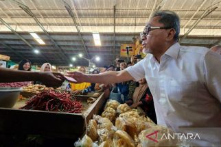 Zulkifli Hasan Bagi-Bagi Uang di Pasar Bandarjo Semarang, Panwaslu: Bentuk Sedekah - JPNN.com Jateng