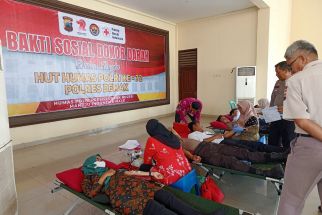 HUT Ke-72 Humas Polri, Polres Demak Gelar Donor Darah, Terkumpul 100 Kantong - JPNN.com Jateng