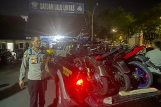 Ratusan Kendaraan Knalpot Brong Terjaring Razia Polisi di Solo - JPNN.com Jateng