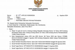 Viral Surat Penetapan Tersangka Korupsi Bupati Karna Suswandi, Begini Respons KPK - JPNN.com Jatim