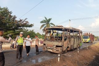 Polisi Ungkap Penyebab Kebakaran Bus di Tulang Bawang Barat Lampung  - JPNN.com Lampung