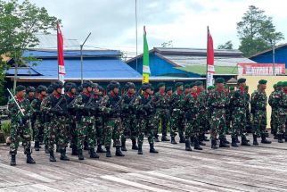 Satgas Yonif Raider 600 Modang Gelar Upacara HUT Ke-77 TNI di Mako Polres Asmat - JPNN.com Papua