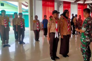 Kodim 1710/Mimika Terima Cendera Mata dari Pramuka Saka Wira Kartika - JPNN.com Papua