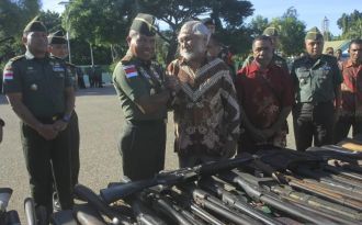 Danrem Wira Sakti Kumpulkan Ratusan Senjata Rakitan dari Sisa Konflik, Lihat