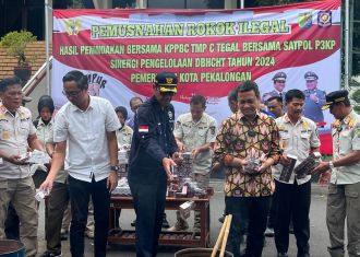 Bea Cukai Tegal dan Satpol P3KP Pekalongan Musnahkan Rokok Ilegal, Sebegini Banyaknya