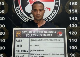 Menyambi Jual Sabu-Sabu, Sapar Ditangkap di Musi Rawas