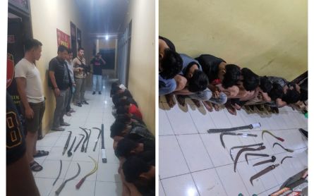 Bawa Celurit dan Gergaji, 15 Pemuda Ditangkap Polisi - JPNN.com Banten