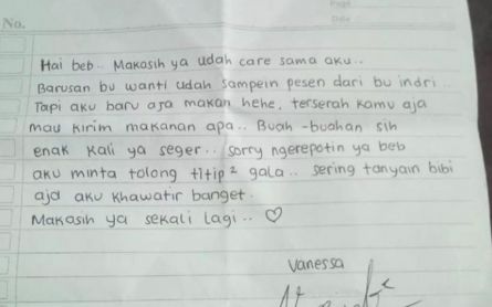 Vanessa Angel's Handwritten Letter Revealed by Anggita Sari - JPNN.com English